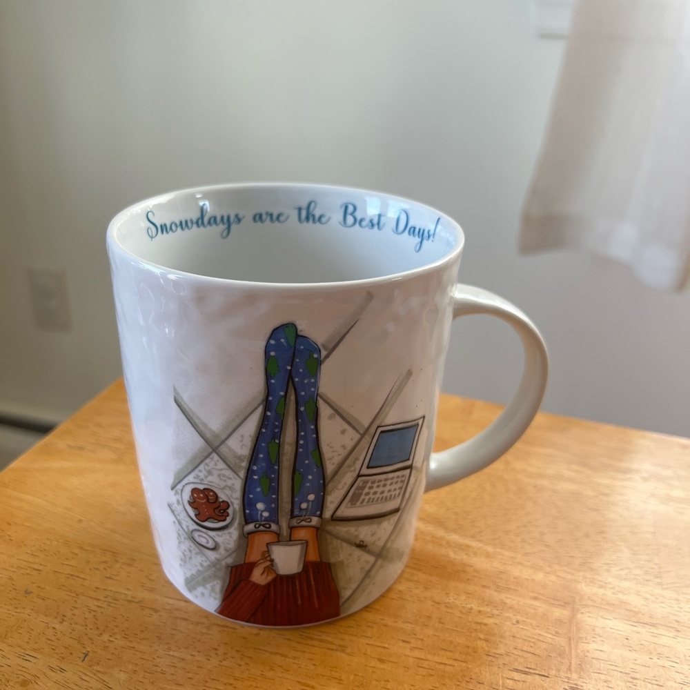 White Ceramic Mug with Cozy Design
